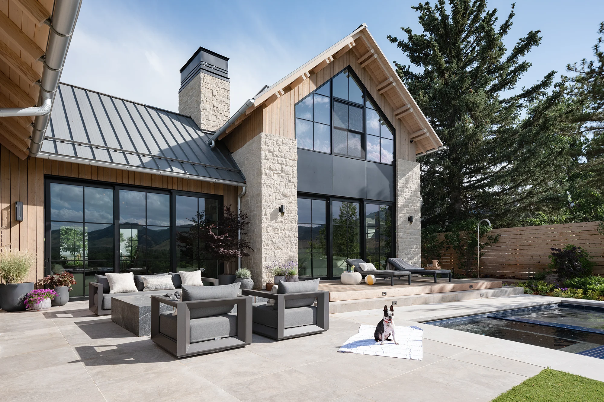 A residential landscape designed by Green Landscape Solutions and photographed by Dane Cronin.