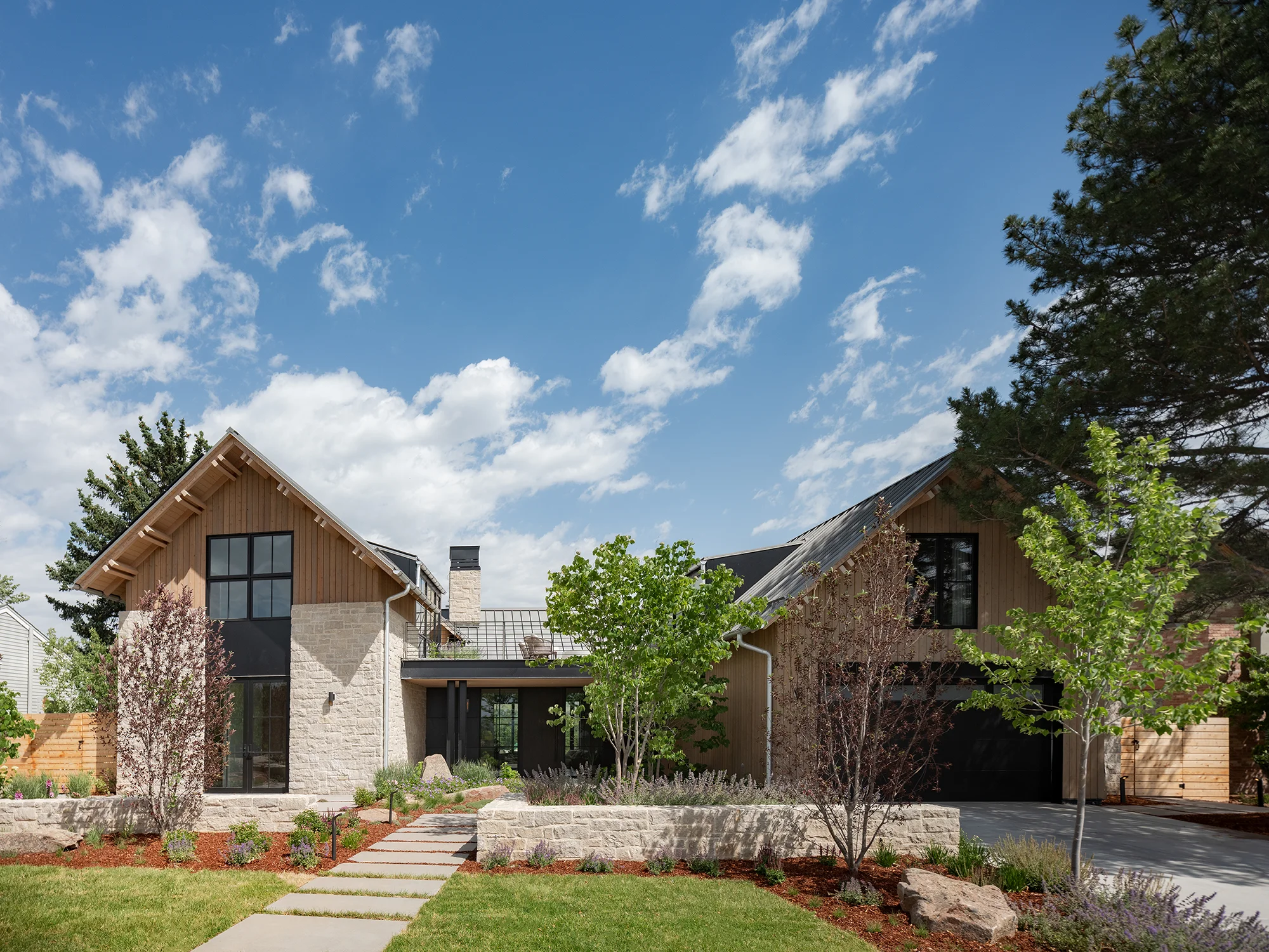 A residential landscape designed by Green Landscape Solutions and photographed by Dane Cronin.