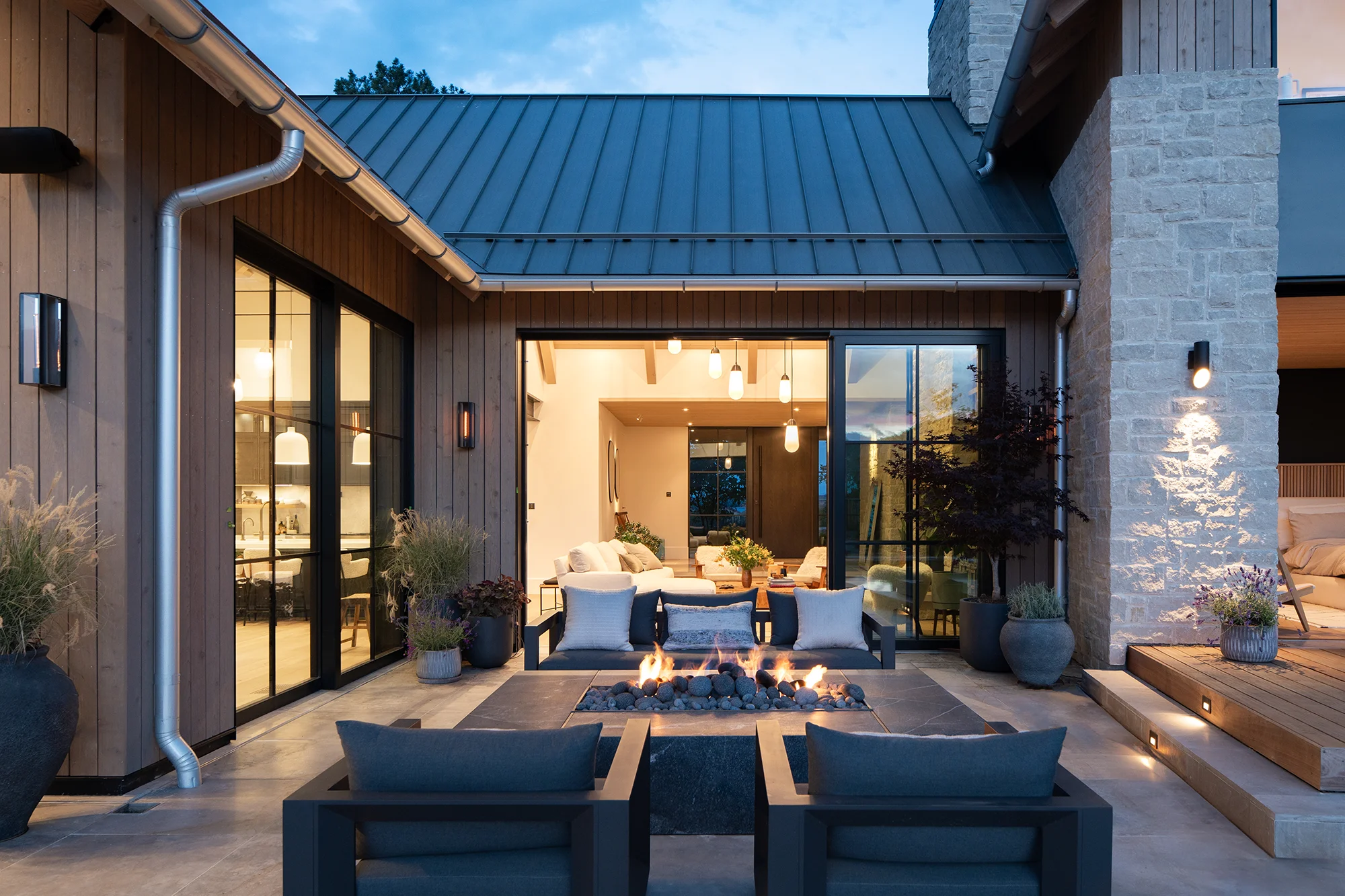 A residential landscape designed by Green Landscape Solutions and photographed by Dane Cronin.