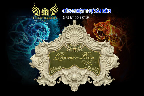 Biển số nhà nhôm đúc biệt thự 09