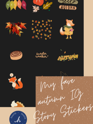 pinterest pin with my favorite IG Story stickers | lifestyle | hearth health happiness